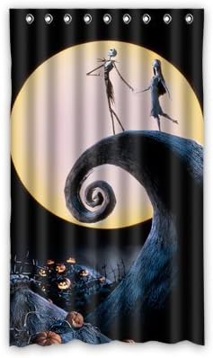 Sysuser Custom Cartoon The Nightmare Before Christmas Jack Window Blackout Curtain / Drape / Panels / Treatment Door Curtain 50x84 Inch