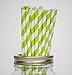 Secret Life(TM) Yellow, Lime Green, Blue and Fuchsia Striped Paper Straws, 100% Biodegradable Color Straws Set + 100% Biodegradable Container Box 100ct (PSCFPR02)