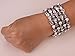 YACQ Women's Skull Stretch Cuff Bracelets - Elastic Band Fit Wrist 7 to 8 inch - Lead & Nickle Free - Women Biker Jewelry