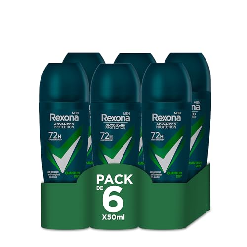 Advanced Protection Desodorante Roll-On para Hombre Quantum Dry 72h 50 ml - Pack de 6