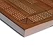 WE Games Classic Cribbage Set - Solid Oak Medium Stained Wood Continuous 4 Track Board with Pegs