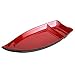 JapanBargain 2385-J Two Tone Plastic Sushi Boat Serving Plate, Black/Red