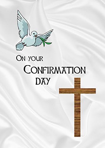Confirmation Silver. A beautiful Confirmation card, suitable for a boy or girl. The message inside reads "With many blessings on this special day"