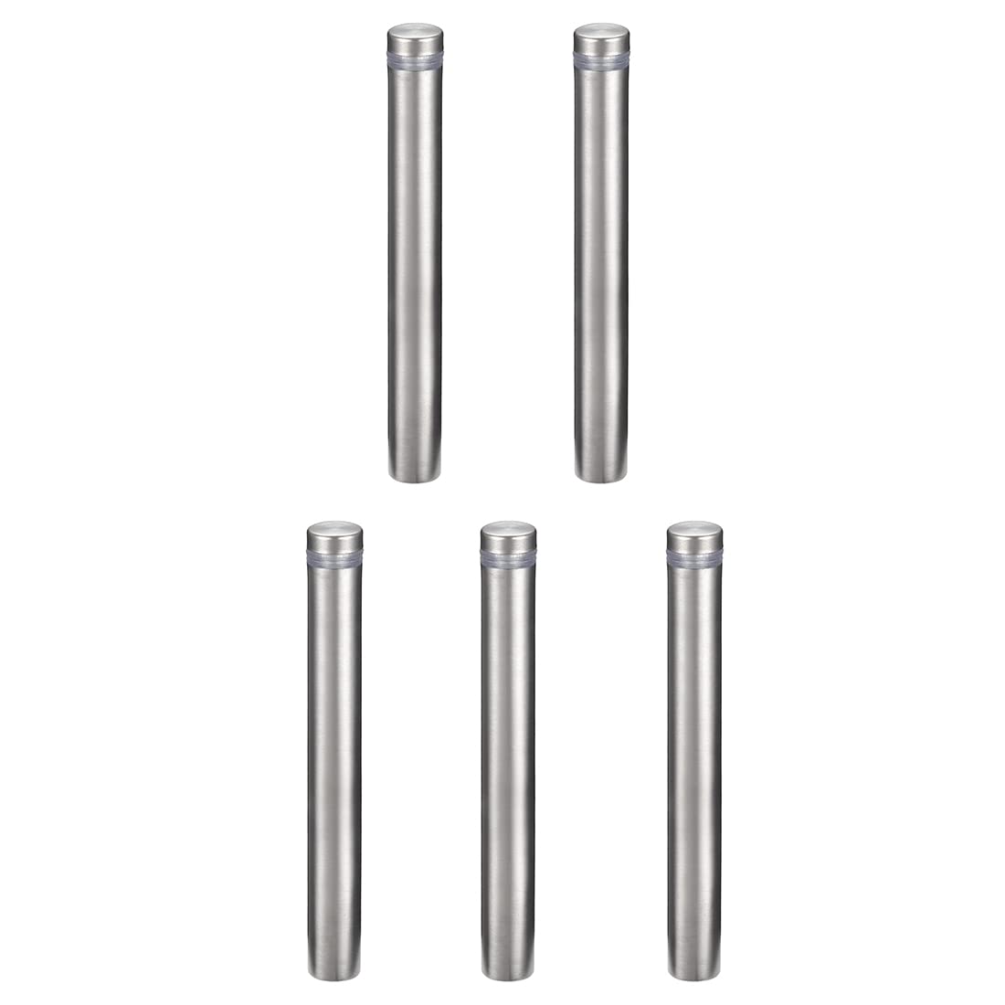 sourcing map 1/2 Dia x 4"(12x100mm) Standoff Screws Wall Mount Sign Holders Acrylic Glass Nails 5pcs