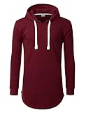 URBANCREWS Mens Hipster Hip Hop Classic Pullover Long Hoodie Sweatshirts Jacket