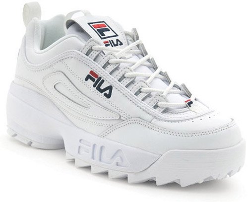 Fila Men�s Disruptor II Sneaker,White/Peacoat/Vinred,6.5 M