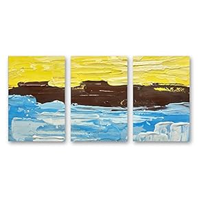 3 Panel Canvas Wall Art Abstract Color Pictures Home Wall Decorations for Bedroom Living Room Paintings Canvas Prints Framed - 16"x24" x 3 Panels