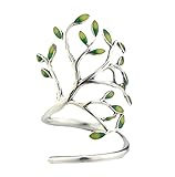 SUNDAY ROSE Sundayrose 925 Silver Olive Leaves Branch Tree Vine Adjustable Ring
