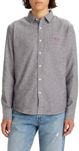 Camisa masculina levi's de manga comprida battery housemark slim, ágata preta, m