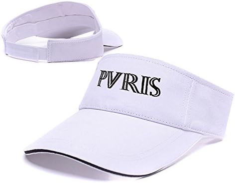 XINMEN Pvris Band Logo Adjustable Visor Cap Embroidery Sun Hat Sports Visors - White