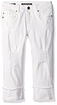 Vigoss Big Girls' Super Crops, Ripped White, 7