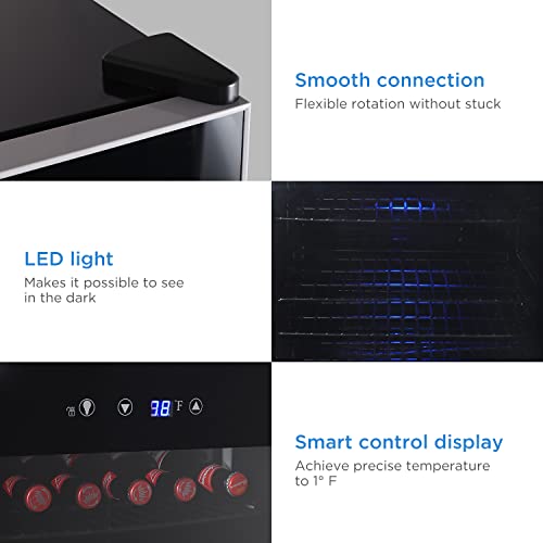 COOLLIFE Beverage Refrigerator and Cooler 145 Can Mini Fridge with