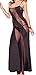 Modes Womens Plus Size Sheer Mesh Lingerie Nightwear Black Babydoll Long Gown L158