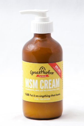 Grace Harbor Farms Fragrance Free MSM Cream 8 Ounce Bottle