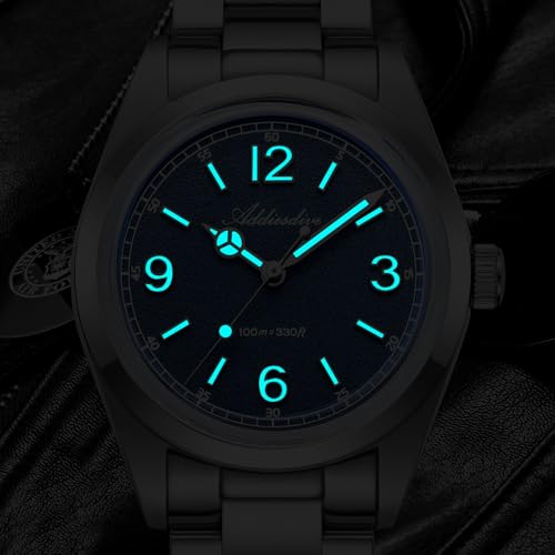 ADDIESDIVE 36 MM Mens Wrist Watch VH Quartz Sweep Second K1 Bubble Glass Luminous 100 M Waterproof Minimalist Unisex Watches