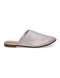 TOMS Women's Jutti Mules Pewter Metallic Leather 10012397