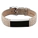 POY Replacement Bands Compatible for Fitbit Alta and Fitbit Alta HR, Genuine Leather Wristbands, Weave Gray