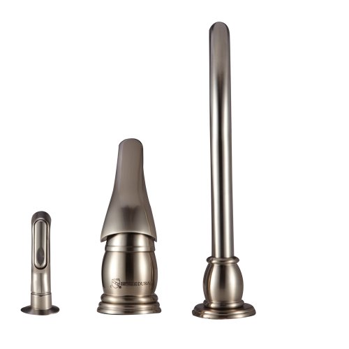 Dura Faucet RV Kitchen Faucet with High-Arc Gooseneck Styling for 5th Wheels, Trailers, Campers and Motorhomes - Features Easy Installation (Satin Nickel)