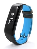 @JSK P1 Blood pressure monitor smart bracelet, heart rate monitor, waterproof, fitness tracker both for IOS8.0+ and Android 4.3+ (Blue)
