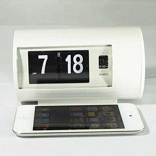 Retro Table Clock Auto Flip Clock 12 Hours AM/PM Format Display Timepiece Desk Clock Flip Page