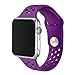Kobwa 38MM/42MM Watch Band for Apple Watch, Soft Silicone Sport Strap with Ventilation Holes Smart Watch Bracelet Replacement Bands For Iwatch Series 1 Series 2