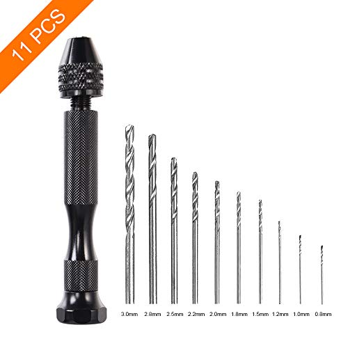image for WindCloud Professional Pin Vise Hand Drill Bits, Mini Twist Drill Bits