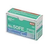 Max Staple Cartridge for EH-50F Flat-Clinch Electric Stapler, 5,000/Box