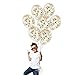 Treasures Gifted Gold Confetti Balloons 12 Pack 12 Inch Latex Clear Balloon with Star Confetti for Birthday Graduation Wedding Party Decorations primary