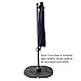 FLAME&SHADE 10' Solar Cantilever Umbrella, Outdoor Offset Hanging Umbrella, LED lights, Cross Base, 360° Rotation, Infinite Tilting, Navy Blue