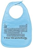 Funny Baby Gifts I Wear This Periodically STEM Science Baby Bib Light Blue