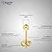 KEZEF Sterling Silver Ball Stud Earrings – Hypoallergenic Earrings for Women | 14K Gold Plated Silver - 2mm