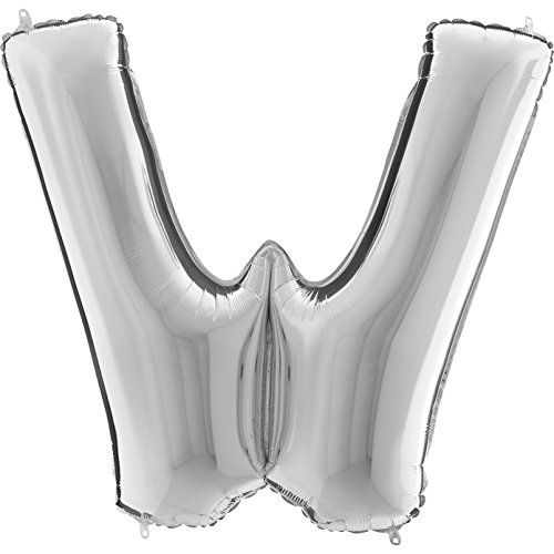 Toyland® 40" Foil Letter Balloon - Party Decorations (Silver, Letter W)