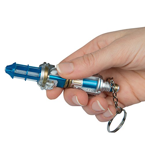 Doctor Who Sonic Screwdriver Keychain Flashlight - New 12th Doctor Design featuring Blue and Green Lights - Thumbnail 3