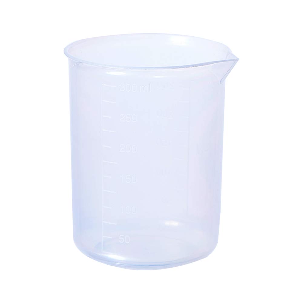 Othmro 1pc Plastic Measuring Jugs, 300ml Measuring Cup Transparent Graduated Beaker for Baking Cooking Lab Measure Tool