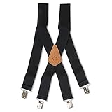 Wolverine Solid Straight Clip Suspenders (Black)