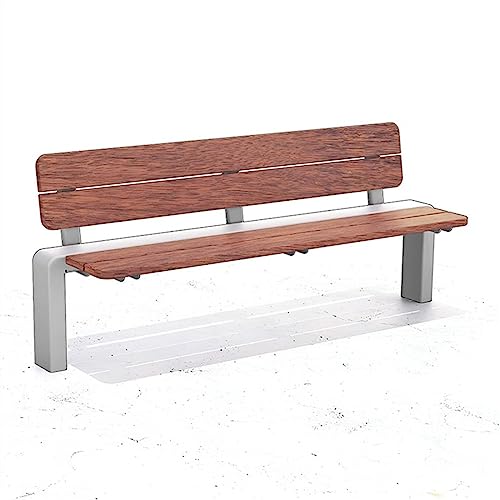 AEYSD-456 Garden Bench Stainless Steel Outdoor Benches, Armless Long Leisure Chairs for Gardens, Courtyards, and Terraces Outdoor Bench(Medium)