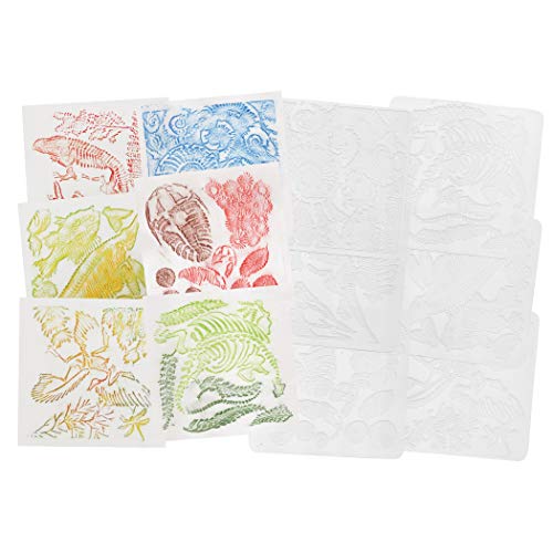 Roylco R-5842 Fossil Rubbing Plates, 0.5" Height, 8" Wide, 7.9" Length (6 per Package)