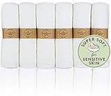 The Motherhood Collection 6 Pack ULTRA SOFT Baby Bath Washcloths, Rayon from Bamboo Towels, Perfect Baby Gifts | Baby Registry | Baby Travel Bathing Kit, 10