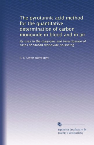 The pyrotannic acid method for the quantitative determination of carbon monoxide in blood and in air: its uses in the diagnosis and investigation of cases of carbon monoxide poisoning