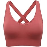 sewvmrgayo Women's Medium Support High-Impact Sports Bra with Crisscross Back - Perfect for Yoga, Fitness & Workout Sessions