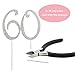 60 Cake Topper - Premium Silver Metal - 60th Birthday or Anniversary Party Sparkly Rhinestone Decoration Makes a Great Centerpiece - Now Protected in a Box