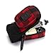 Vape Carrying Case for Travels - Secure, Organized, Premium Vape Bag - Fits Medium Mechanical Box Mods, e-Juice, Battery, Tank Holder & Accessories - Wick and Wire (Stash Red Plaid)