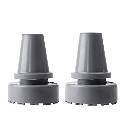 Crutch Tips Anti-Skid and Wear-Resisting Crutch Tips, High Performance Rubber 360 Degree Swing Tips, Large,7/8 inch (22 mm),Gray