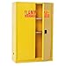 Sandusky Lee SC450F Yellow Steel Safety Cabinet for Flammable Liquids, 2 Shelves, 2 Door Manual Close, 45 Gallon Capacity, 65