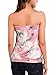 DJT Women's Tie Dye Sleeveless Stretchy Pleated Tube Top X-Large Tie Dye Pink