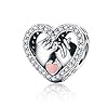 Charme Cœur pour bracelet Pandora,Cadeau pour Femme pour la Anniversaire,Breloque en Argent Sterling 925 avec…