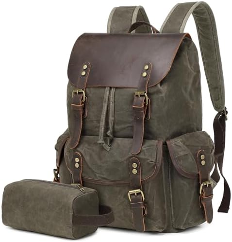 Amazon.com | Black Leather Jumbo Backpack (#1518-0) | Casual Daypacks