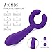 G-Spot Rabbit 3 Motors Dildo Vibrator Adult Toys - Adorime Silicone Waterproof Clitoris Vagina Penis Stimulator Massager Sex Things for Men, Women & Couples (Purple)