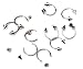 Imixlot® 10pcs 18g Nipple Rings Horseshoe Bar Circular Barbells Lip Eyebrow Piercing Jewelry
