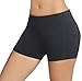 THE GYM PEOPLE Compression Short Yoga Shorts Women Power Flex Running Fitness Shorts with Pockets